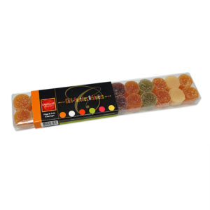 Jolie réglette de délicieuses pâtes de fruits pastille de la maison Cruzilles