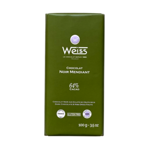 Tablette Weiss Noir Mendiant - 100 g